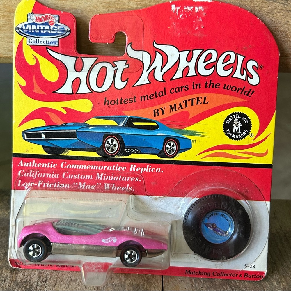 Vintage Hot Wheels replica commemorative redline metal pink car by Mattel 1993